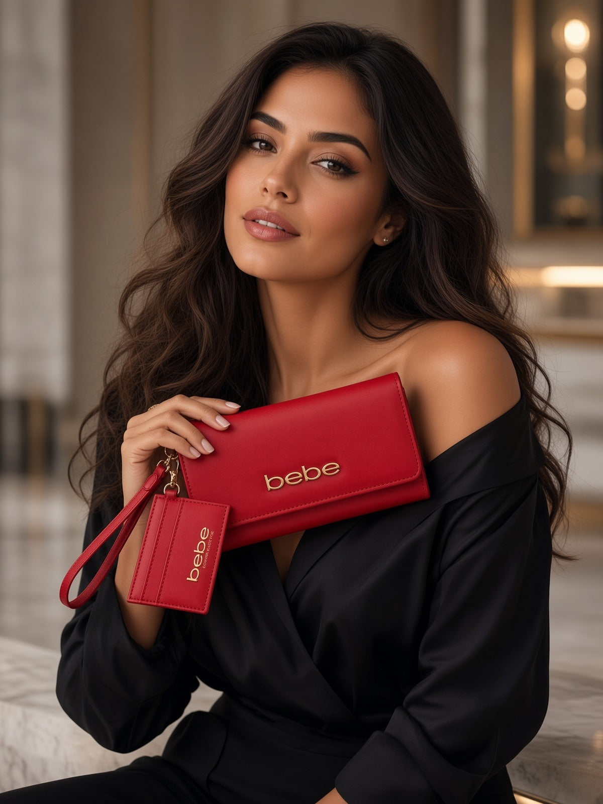 ✨ Billetera Tipo Clutch Bebe con Tarjetero Removible – Edición Especial Red ✨
