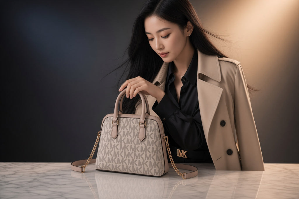 ✨ Bolso Michael Kors Emmy Dome Satchel – Edición Monograma ✨