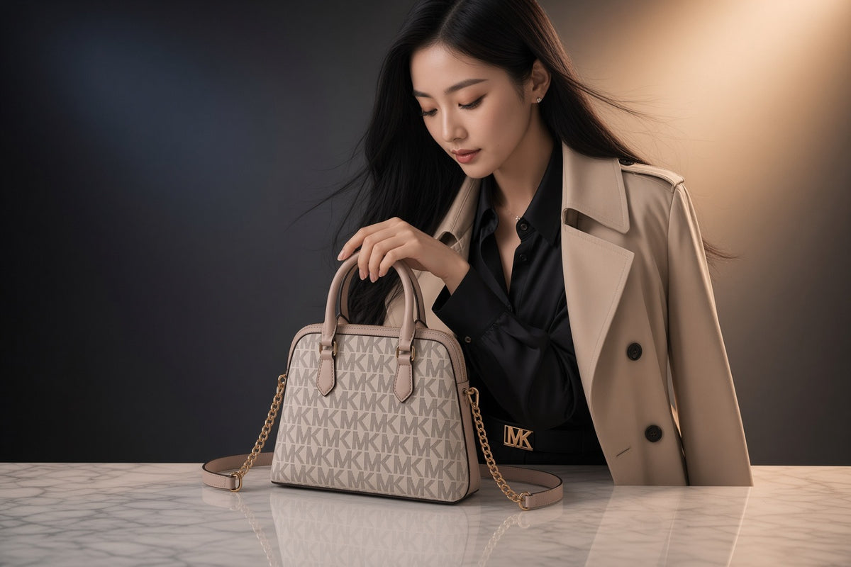 ✨ Bolso Michael Kors Emmy Dome Satchel – Edición Monograma ✨